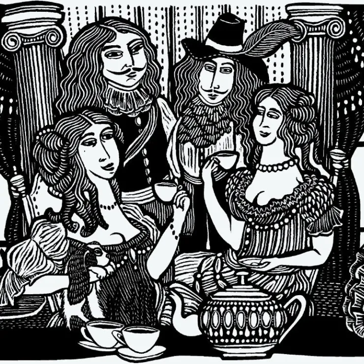 Generationen die Tee trinken