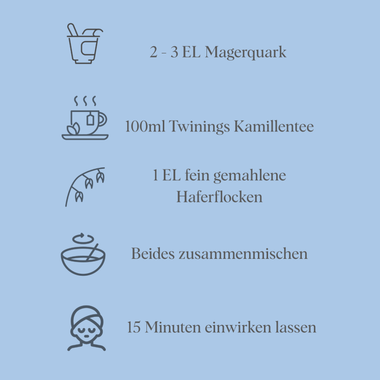 Anleitung Twinings Gesichtsmaske